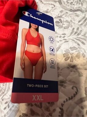 Champion Women’s Two-Piece Swim Set - Red